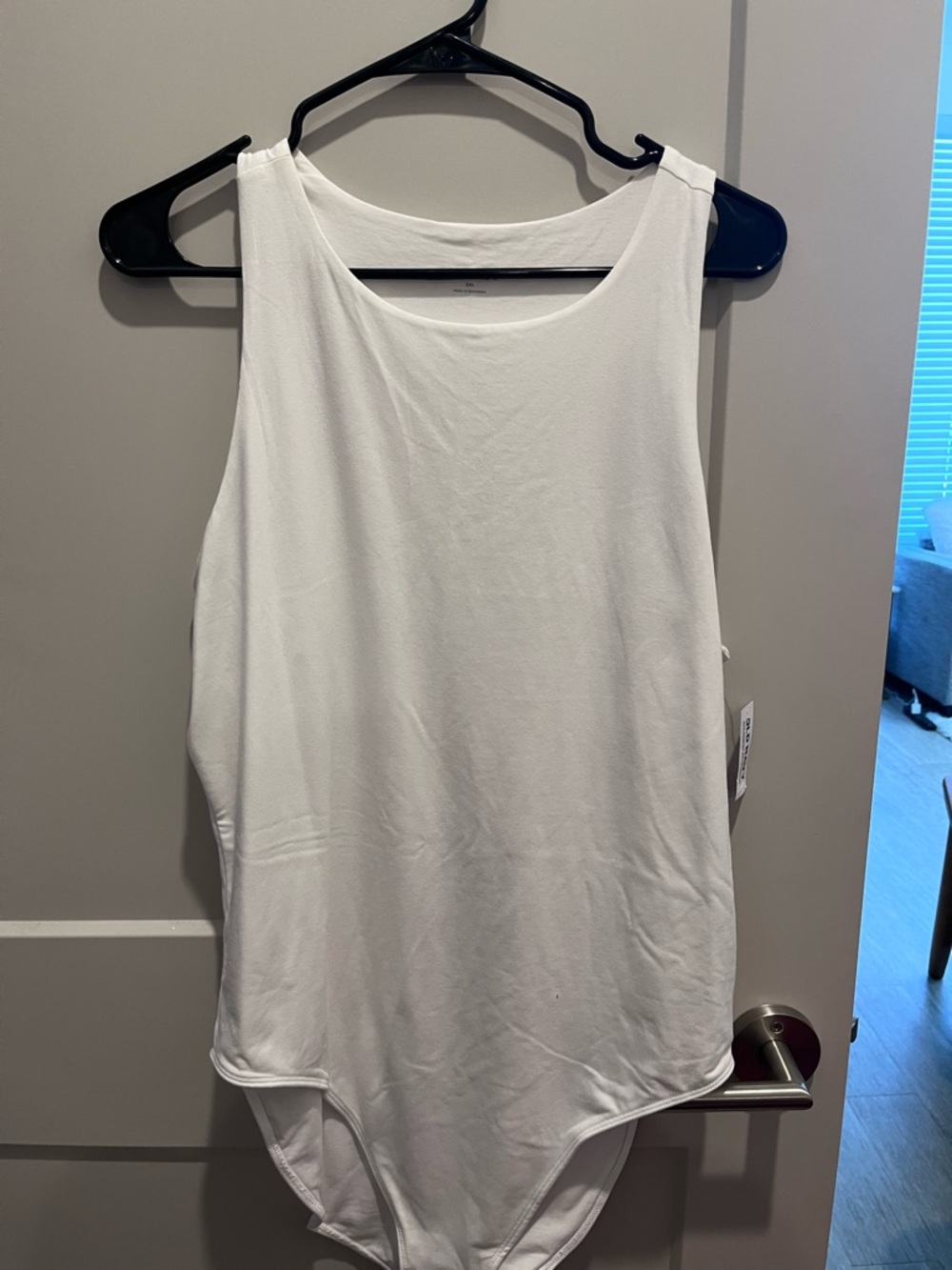 Old Navy White Sleeveless Scoop-Neck Bodysuit